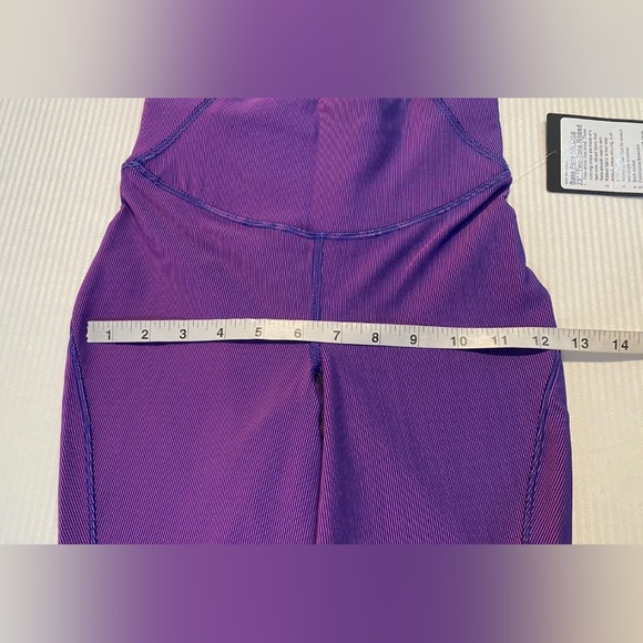 Lululemon Base Pace Hi-Rise Crop Two-Tone Ribbed Pant Leggings 23” - Picture 5 of 10